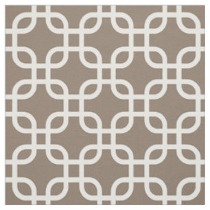 Taupe-geometrisches Verbindungs-Muster Stoff