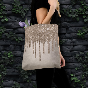 Taupe-Glitzer   Champagne Gold Drizzle Tasche