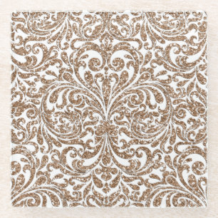 Taupe Gold Glitzer Untersetzer