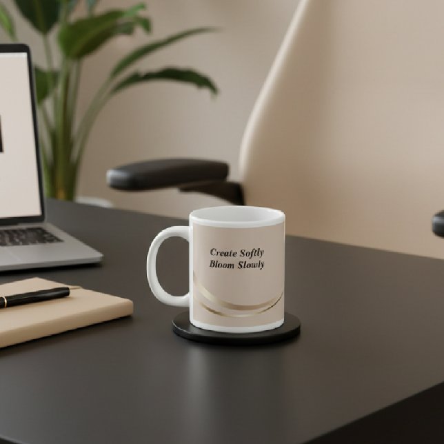 Taupe Gold Inspirational Jumbo-Tasse (Von Creator hochgeladen)