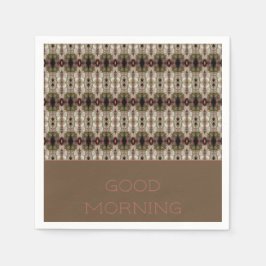 Taupe Grau und Rosa Serviette