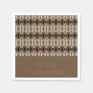 Taupe Grau und Rosa Serviette