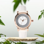 Taupe graue Initialen personalisiert eWatch Armbanduhr<br><div class="desc">Geschenk für sie,  Armbanduhr</div>