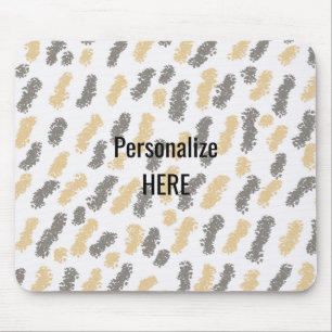 Taupe Gray Swish Abstraktes Muster Moderner Stil Mousepad