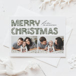 Taupe Green Skandinavier Zwei Fotos Weihnachten<br><div class="desc">Mit unserer individuell gestaltbaren Weihnachtspostkarte mit zwei Fotos und charmanter Typografie im skandinavischen Stil senden Sie Ihren Feiertagssauftritt. Dieses Foto sammelt Weihnachts-Postkarte wunderbar in Verbindung mit moderner Ästhetik und festlichem Geist, sodass Sie zwei Ihrer liebsten Fotos präsentieren können. Die moderne Typografie wird durch ein minimalistisches Design ergänzt, das das Wesen...</div>