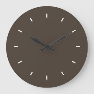Taupe High Quality Color Matched Große Wanduhr