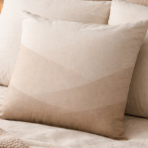 Taupe Ivory Dusk Throw Pillow