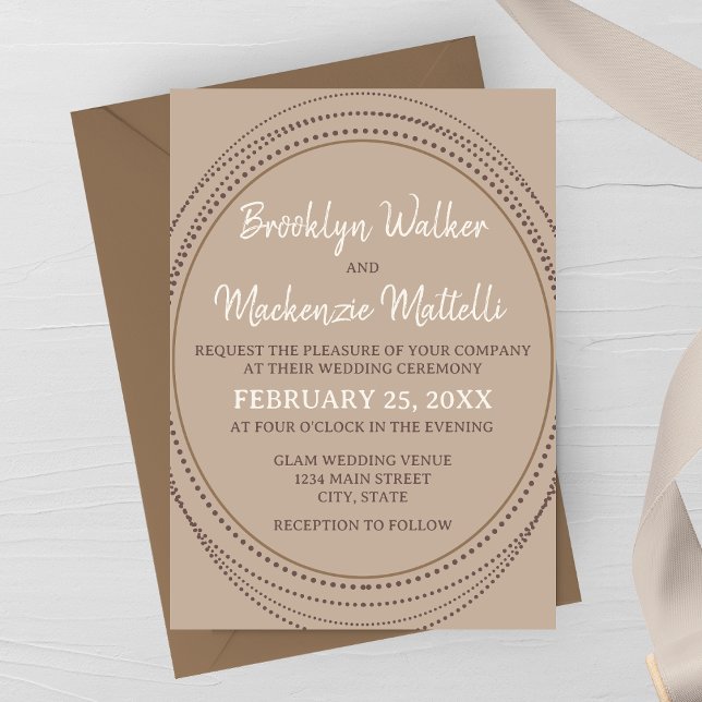 Taupe & Ivory Neutral Elegance Wedding Invitation Einladung (Von Creator hochgeladen)