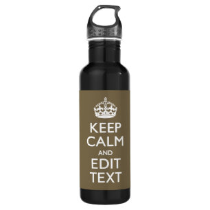 Taupe Kaffee Behalte Ruhe und Ihren Text leicht Trinkflasche
