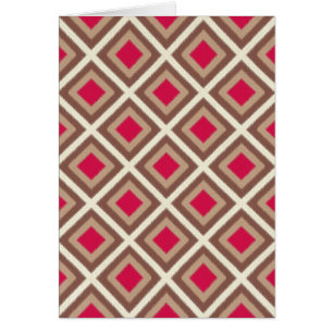 Taupe, leichte Taupe, Hot Pink Ikat Diamonds STayl