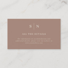 Taupe Minimal and Chic | Wedding Details Begleitkarte