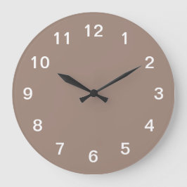 Taupe Minimalistische Acrylwand Große Wanduhr