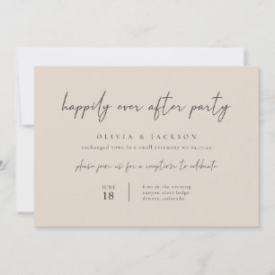 Taupe Modern glücklich immer nach der Party Einlad Einladung