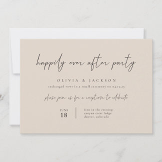 Taupe Modern glücklich immer nach der Party Einlad Einladung