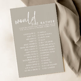 Taupe Modern würde sie eher Brautparty-Spiel