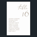 Taupe Moderne handgeschriebene SkriptWedding Tischnummer<br><div class="desc">Diese moderne Tischnummer-Karte zeichnet sich durch eine handgeschriebene Schrift und minimalistische Typografie aus. Personalisieren Sie diese,  indem Sie Ihre Daten hinzufügen. Diese Tischkarte ist ideal für Hochzeiten,  Brautpartys,  Babyduschen und andere Veranstaltungen.</div>
