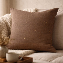 Taupe Rustic Hearth Throw Pillow