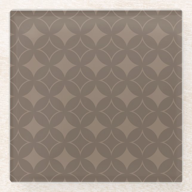 Taupe Shippo Glasuntersetzer (Vorderseite)