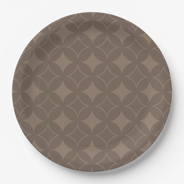 Taupe Shippo Pappteller (Vorderseite)