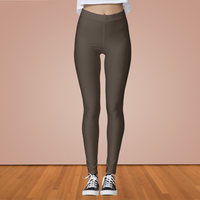 Taupe Solid Color Leggings (Von Creator hochgeladen)