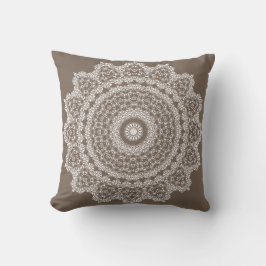 Taupe-Spitze-Muster-Wurfs-Kissen Kissen