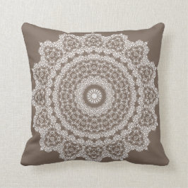 Taupe-Spitze-Muster-Wurfs-Kissen Kissen