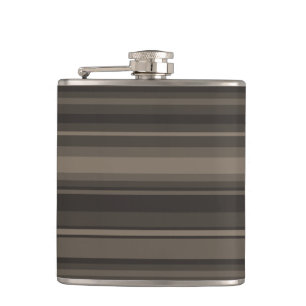Taupe Streifen Flachmann