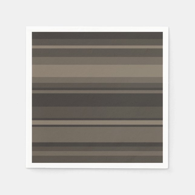 Taupe Streifen Serviette (Vorderseite)