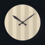 Taupe und beige gestreifte Wall-Uhr Runde Wanduhr<br><div class="desc">Für mehr beige Dekoration besuchen Sie die Erholung dieses Shops!</div>