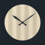 Taupe und beige gestreifte Wall-Uhr Runde Wanduhr<br><div class="desc">Für mehr beige Dekoration besuchen Sie die Erholung dieses Shops!</div>