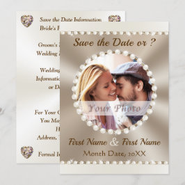 Taupe und Champagne Wedding, FOTO Save the Dates, Einladung