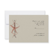 Taupe und Mandarine Seaside Response Card