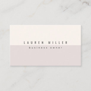 Taupe- und Off-White-modernes professionelles Gesc Visitenkarte
