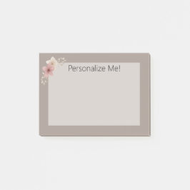 Taupe und Rosa Blütenstaub - kundenspezifische Pos Post-it Klebezettel