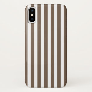 Taupe und Streifen mit weißem Süßigkeiten Case-Mate iPhone Hülle