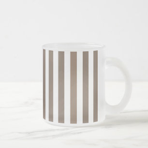 Taupe und Streifen mit weißem Süßigkeiten Mattglastasse