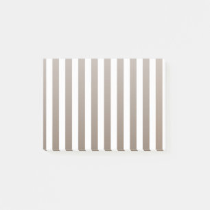 Taupe und Streifen mit weißem Süßigkeiten Post-it Klebezettel
