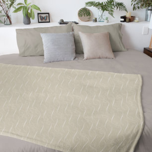Taupe Wirbel Fleecedecke