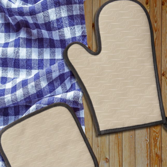 Taupe Wirbel Ofenhandschuh & Topflappen-Set (Von Creator hochgeladen)