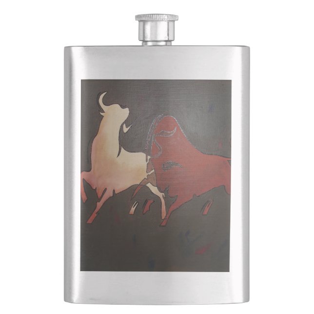 Taurean Bulls Art Flachmann (Vorderseite)