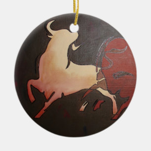 Taurean Bulls Art Keramik Ornament
