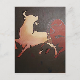 Taurean Bulls Art Postkarte