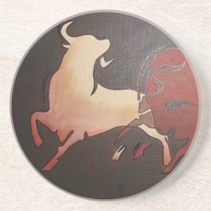 Taurean Bulls Art Sandstein Untersetzer