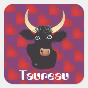 Taureau 21 avril au 20 mai Autocollants Quadratischer Aufkleber
