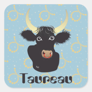 Taureau 21 avril au 20 mai Autocollants Quadratischer Aufkleber