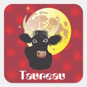 Taureau 21 avril au 20 mai Autocollants Quadratischer Aufkleber