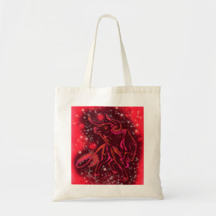 Taureau À Starry Sac fourre-tout Rouge Nuit