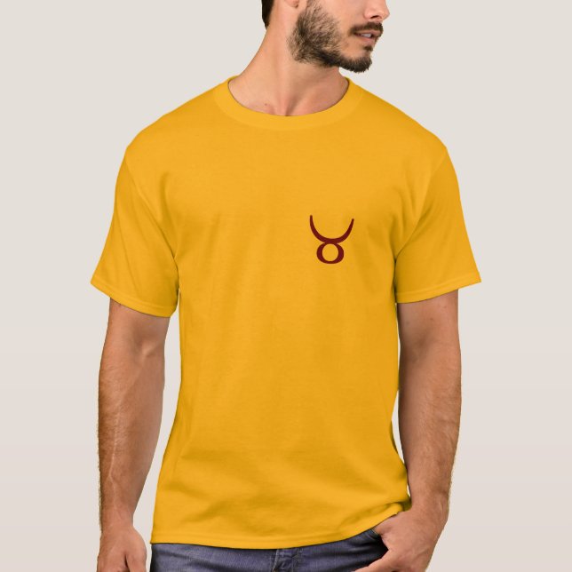 Taureau astrologcal de conception de T-shirt de (Devant)