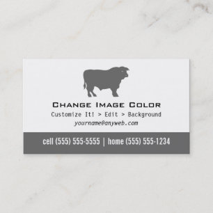 Taureau - carte de visite personnel