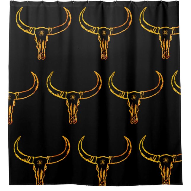Taureau d'or Rideau de douche (Devant)